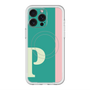 スリムプロテクションプレミアムケース with MagSafe［ オリジナル - initial color line - P green ］