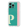 スリムプロテクションプレミアムケース with MagSafe［ オリジナル - initial color line - P green ］