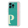 スリムプロテクションプレミアムケース with MagSafe［ オリジナル - initial color line - P green ］