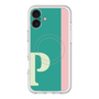 スリムプロテクションプレミアムケース with MagSafe［ オリジナル - initial color line - P green ］
