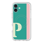スリムプロテクションプレミアムケース with MagSafe［ オリジナル - initial color line - P green ］