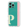 スリムプロテクションプレミアムケース with MagSafe［ オリジナル - initial color line - P green ］