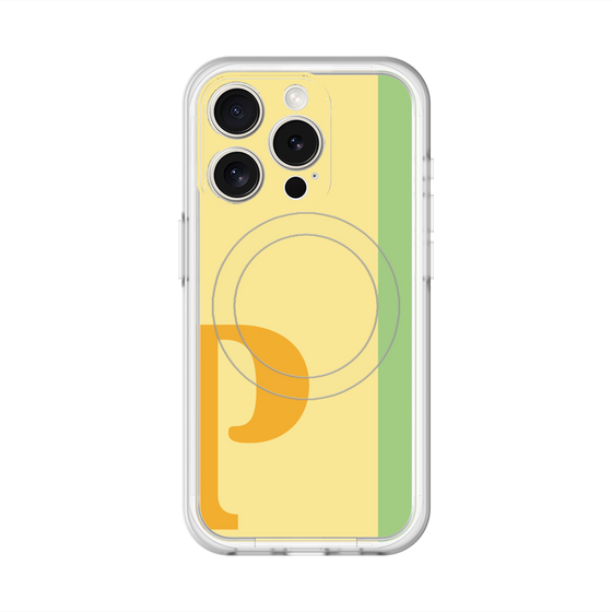 スリムプロテクションプレミアムケース with MagSafe［ オリジナル - initial color line - P yellow ］