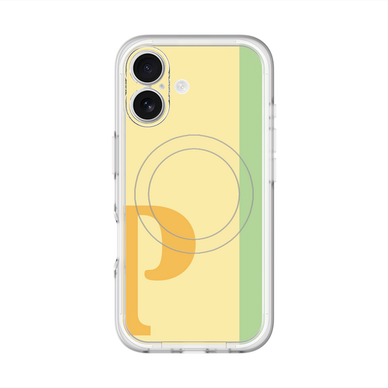 スリムプロテクションプレミアムケース with MagSafe［ オリジナル - initial color line - P yellow ］