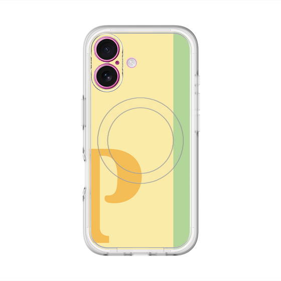 スリムプロテクションプレミアムケース with MagSafe［ オリジナル - initial color line - P yellow ］