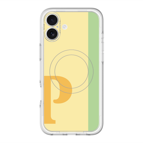 スリムプロテクションプレミアムケース with MagSafe［ オリジナル - initial color line - P yellow ］