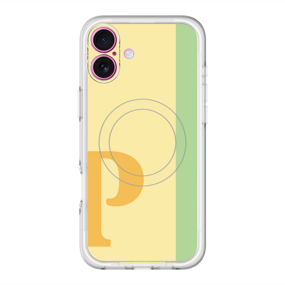 スリムプロテクションプレミアムケース with MagSafe［ オリジナル - initial color line - P yellow ］