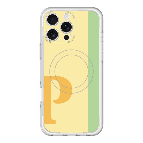 スリムプロテクションプレミアムケース with MagSafe［ オリジナル - initial color line - P yellow ］