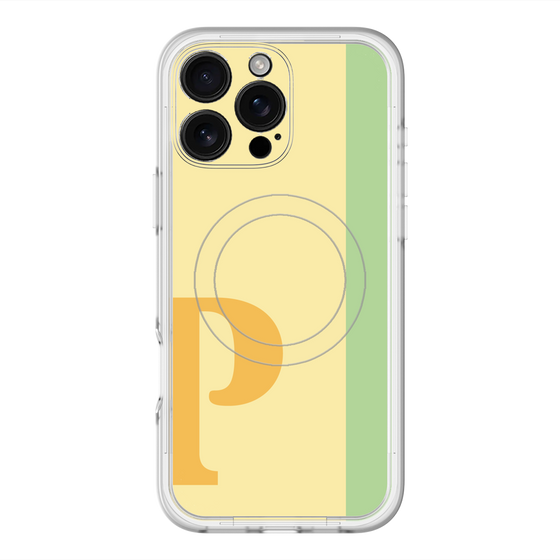 スリムプロテクションプレミアムケース with MagSafe［ オリジナル - initial color line - P yellow ］