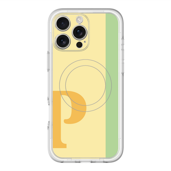 スリムプロテクションプレミアムケース with MagSafe［ オリジナル - initial color line - P yellow ］