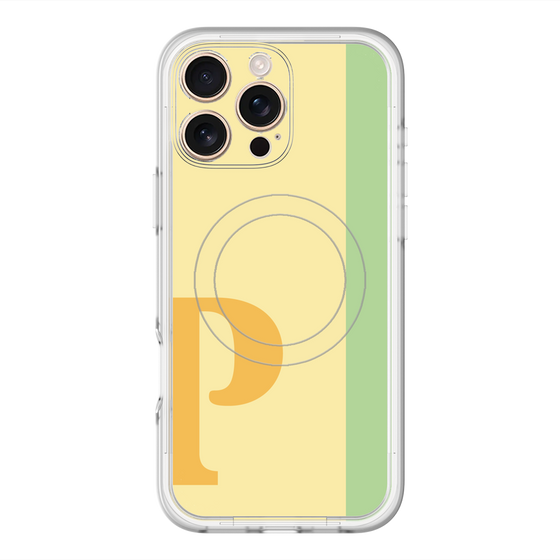 スリムプロテクションプレミアムケース with MagSafe［ オリジナル - initial color line - P yellow ］