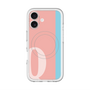 スリムプロテクションプレミアムケース with MagSafe［ オリジナル - initial color line - Q pink ］