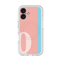 スリムプロテクションプレミアムケース with MagSafe［ オリジナル - initial color line - Q pink ］