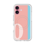 スリムプロテクションプレミアムケース with MagSafe［ オリジナル - initial color line - Q pink ］