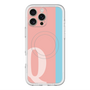 スリムプロテクションプレミアムケース with MagSafe［ オリジナル - initial color line - Q pink ］