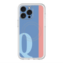 スリムプロテクションプレミアムケース with MagSafe［ オリジナル - initial color line - Q blue ］