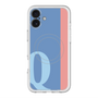 スリムプロテクションプレミアムケース with MagSafe［ オリジナル - initial color line - Q blue ］