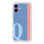 スリムプロテクションプレミアムケース with MagSafe［ オリジナル - initial color line - Q blue ］