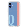 スリムプロテクションプレミアムケース with MagSafe［ オリジナル - initial color line - Q blue ］