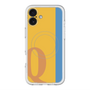 スリムプロテクションプレミアムケース with MagSafe［ オリジナル - initial color line - Q orange ］