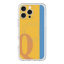 スリムプロテクションプレミアムケース with MagSafe［ オリジナル - initial color line - Q orange ］