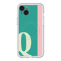 スリムプロテクションプレミアムケース with MagSafe［ オリジナル - initial color line - Q green ］