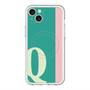 スリムプロテクションプレミアムケース with MagSafe［ オリジナル - initial color line - Q green ］