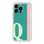 スリムプロテクションプレミアムケース with MagSafe［ オリジナル - initial color line - Q green ］