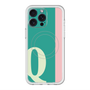 スリムプロテクションプレミアムケース with MagSafe［ オリジナル - initial color line - Q green ］