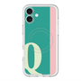 スリムプロテクションプレミアムケース with MagSafe［ オリジナル - initial color line - Q green ］