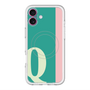 スリムプロテクションプレミアムケース with MagSafe［ オリジナル - initial color line - Q green ］