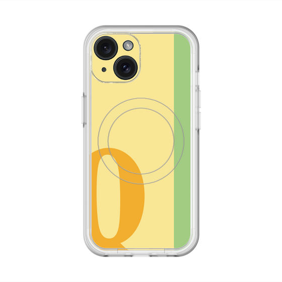 スリムプロテクションプレミアムケース with MagSafe［ オリジナル - initial color line - Q yellow ］