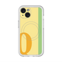 スリムプロテクションプレミアムケース with MagSafe［ オリジナル - initial color line - Q yellow ］