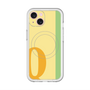 スリムプロテクションプレミアムケース with MagSafe［ オリジナル - initial color line - Q yellow ］