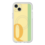 スリムプロテクションプレミアムケース with MagSafe［ オリジナル - initial color line - Q yellow ］