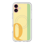 スリムプロテクションプレミアムケース with MagSafe［ オリジナル - initial color line - Q yellow ］