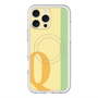 スリムプロテクションプレミアムケース with MagSafe［ オリジナル - initial color line - Q yellow ］