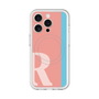 スリムプロテクションプレミアムケース with MagSafe［ オリジナル - initial color line - R pink ］