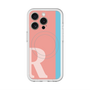 スリムプロテクションプレミアムケース with MagSafe［ オリジナル - initial color line - R pink ］