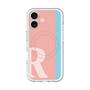 スリムプロテクションプレミアムケース with MagSafe［ オリジナル - initial color line - R pink ］