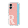 スリムプロテクションプレミアムケース with MagSafe［ オリジナル - initial color line - R pink ］