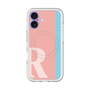 スリムプロテクションプレミアムケース with MagSafe［ オリジナル - initial color line - R pink ］