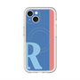 スリムプロテクションプレミアムケース with MagSafe［ オリジナル - initial color line - R blue ］