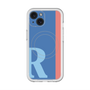 スリムプロテクションプレミアムケース with MagSafe［ オリジナル - initial color line - R blue ］