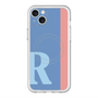 スリムプロテクションプレミアムケース with MagSafe［ オリジナル - initial color line - R blue ］