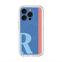 スリムプロテクションプレミアムケース with MagSafe［ オリジナル - initial color line - R blue ］