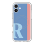 スリムプロテクションプレミアムケース with MagSafe［ オリジナル - initial color line - R blue ］