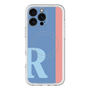 スリムプロテクションプレミアムケース with MagSafe［ オリジナル - initial color line - R blue ］