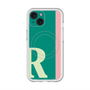 スリムプロテクションプレミアムケース with MagSafe［ オリジナル - initial color line - R green ］