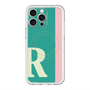 スリムプロテクションプレミアムケース with MagSafe［ オリジナル - initial color line - R green ］